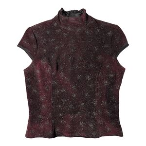 Scott McClintock Vintage Prom Millennium 2000 Collection Burgundy Y2k Top Size M